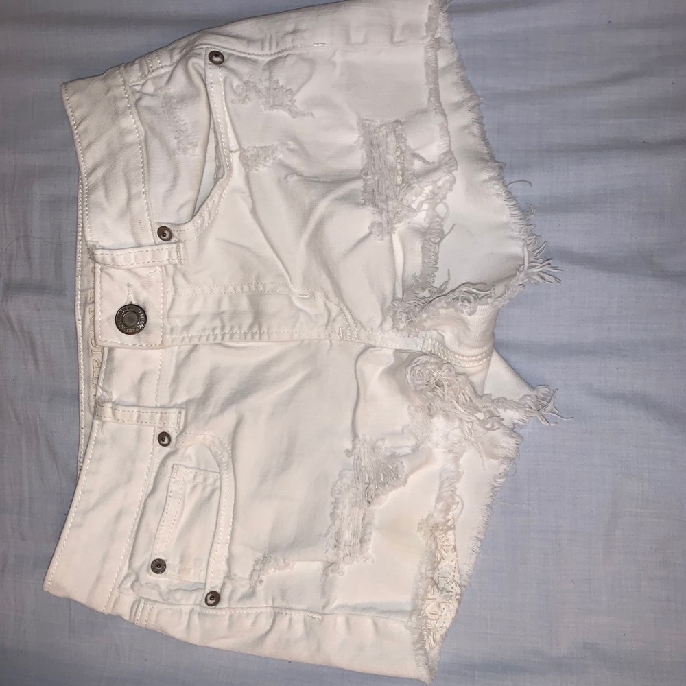 cute white jean shorts